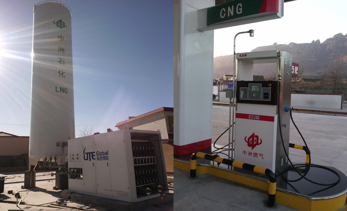 CNG/LNG skid mobile filling station equipped with CNG compressor, dispenser, CNG tube trailer etc